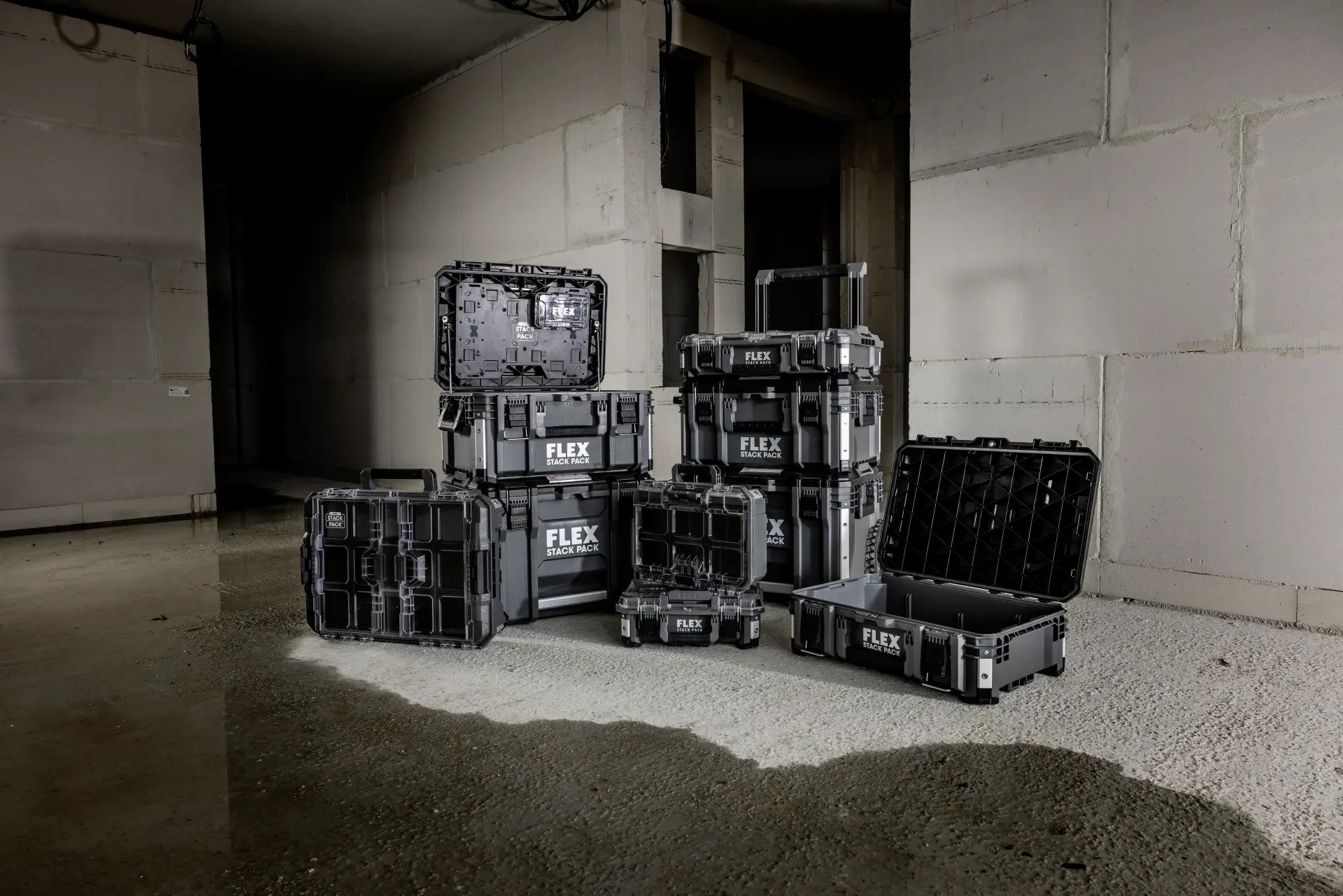 Flex TK-L SP SET-1 Transportkofferset 1 - Trolley mit abnehmbarem Teleskopgriff