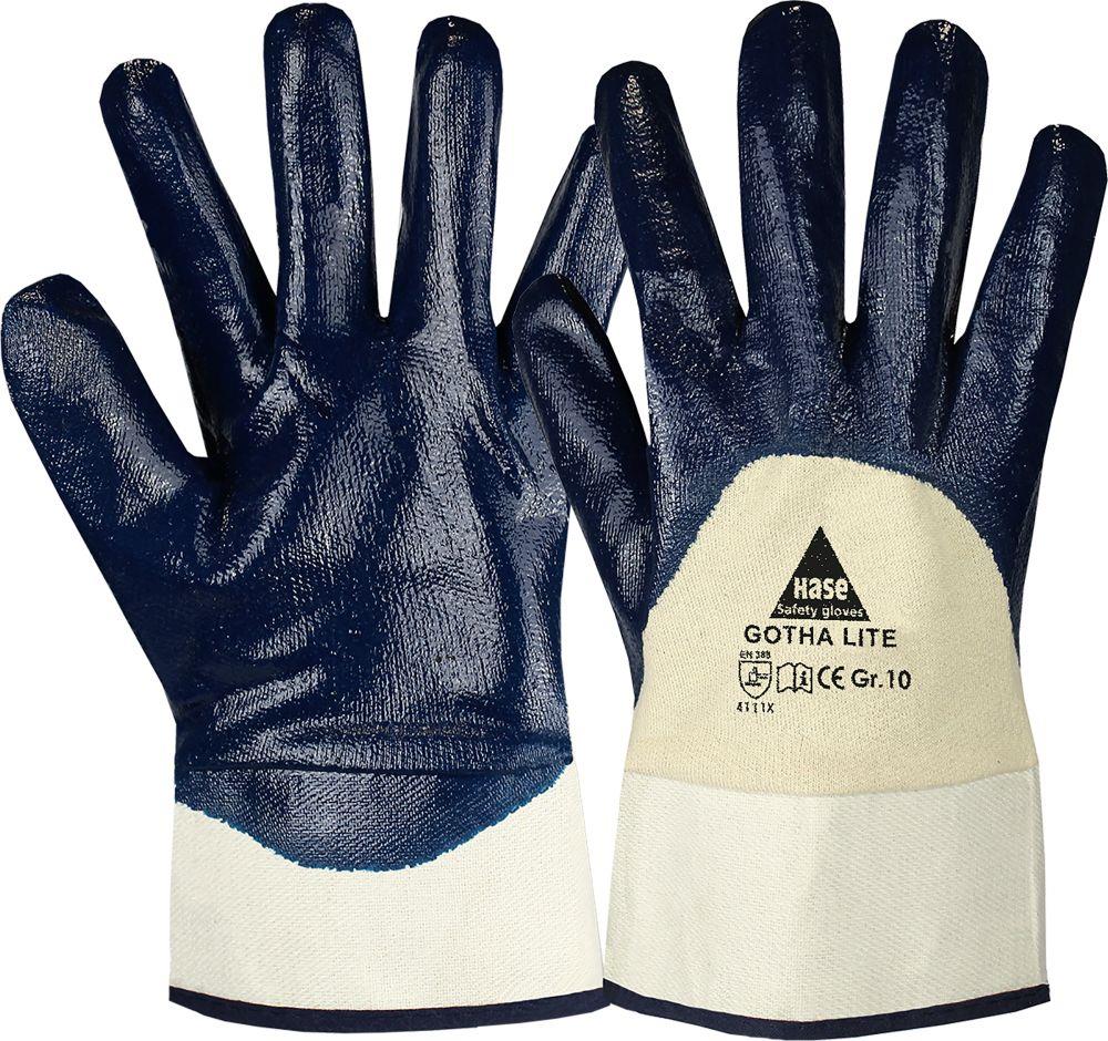 GOTHA LITE Nitril-Arbeitshandschuh Kat II natur/blau
