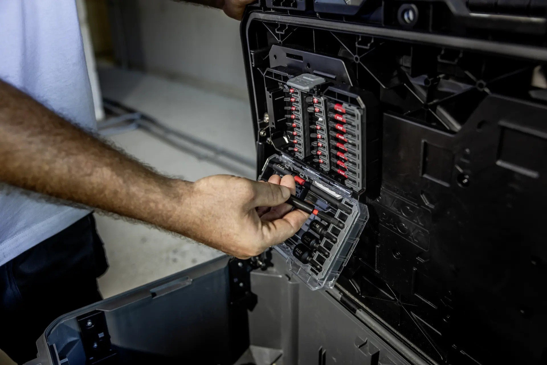 Flex TK-L SP SET-1 Transportkofferset 1 - Trolley mit abnehmbarem Teleskopgriff