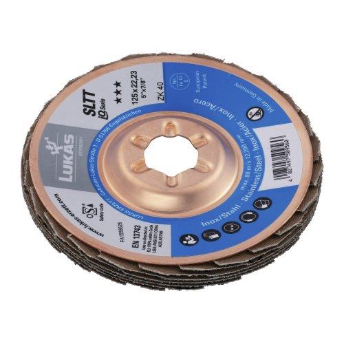 Schleiflamellenteller für Stahl SLTT 125 ZK 40 iQ-Serie