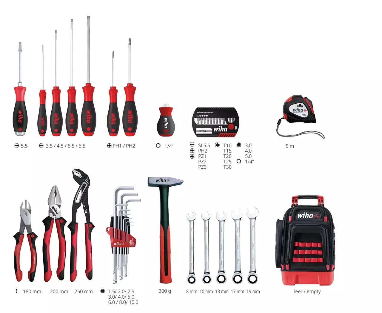 Werkzeugrucksack mechanic II 43-tlg.