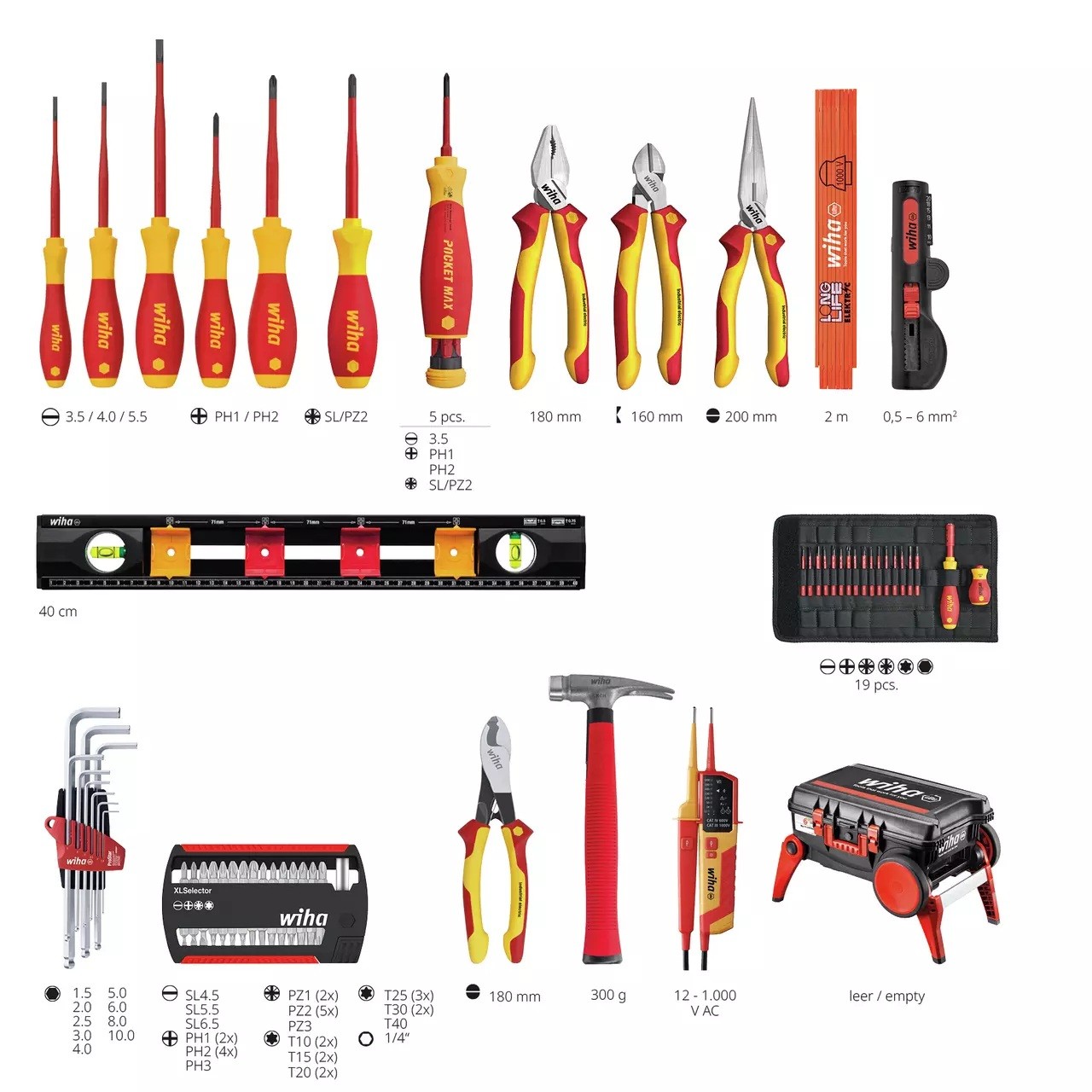 Wiha Werkzeugkoffer Set XXL 4 electric 80-tlg.