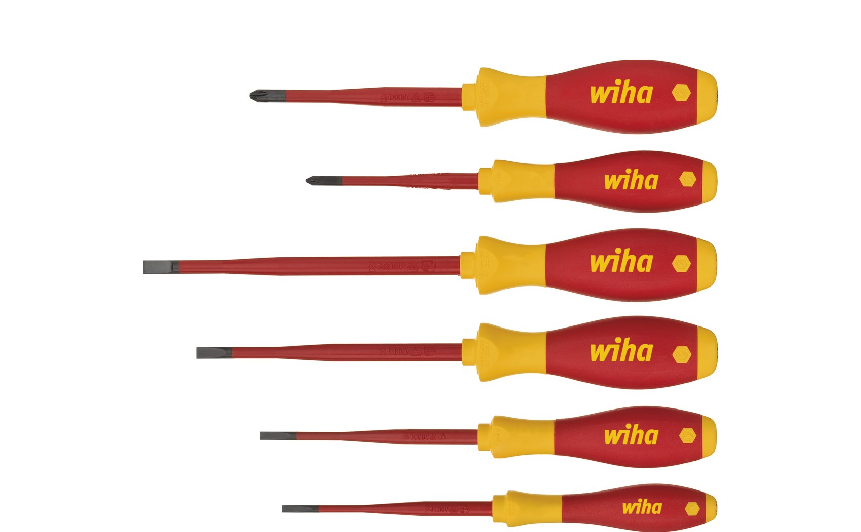 Wiha Schraubendreher Set Schlitz, Phillips 6-tlg.