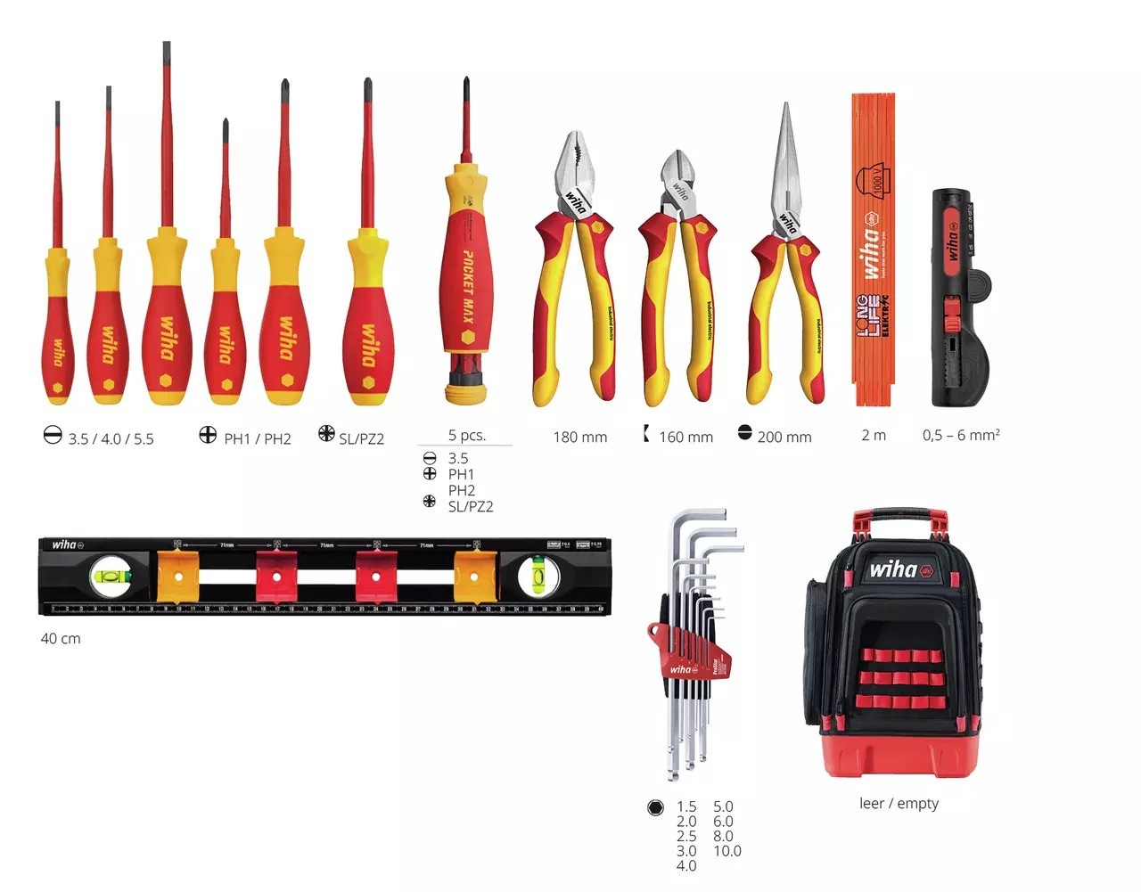 Werkzeugrucksack electric 27-tlg.