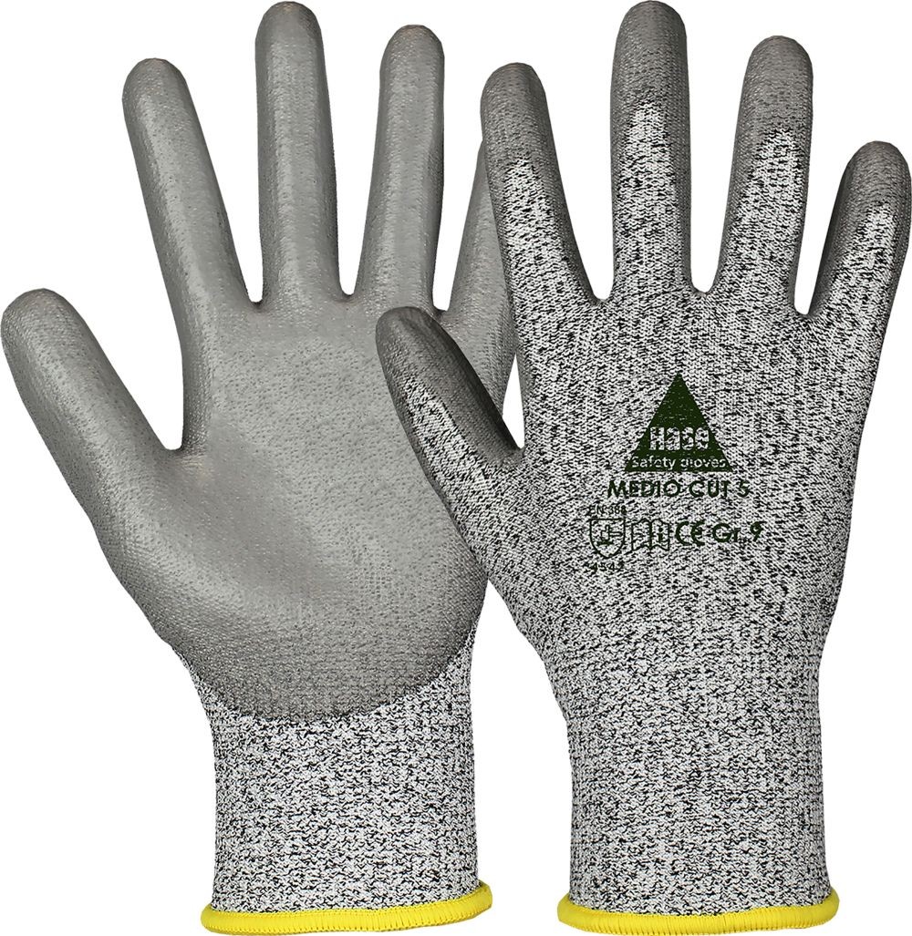 MEDIO CUT 5 Schnittschutz-Arbeitshandschuh Kat II grau Gr. 09
